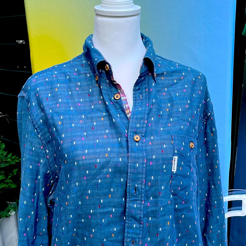 Ben Sherman denim and color speck  shirt